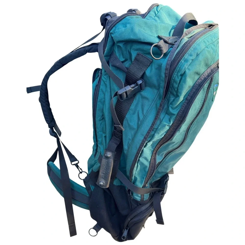 Vintage LL Bean Backpack‎ Teal Green Hiking Outdoor Bag Eagle Creek Rucksack